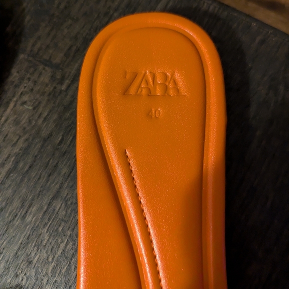 New with tags Zara orange sandals Size 40 - Picture 4 of 5